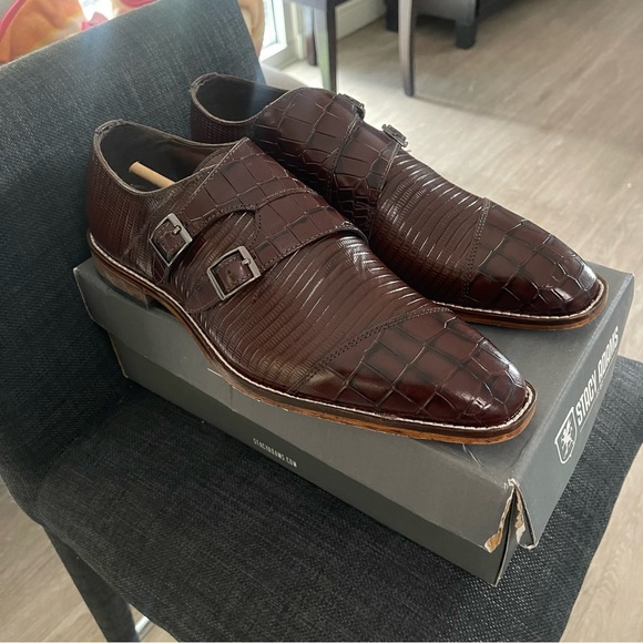 Stacy Adams Toscano Monkstrap Dress Shoe Size 10.5 - Picture 4 of 5